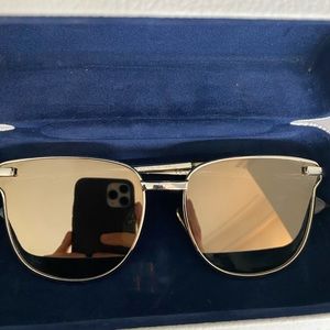 Le Specs Gold Mirrored Sunglasses